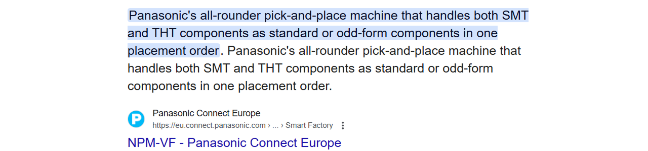 Panasonic SMT Machine NPM Series