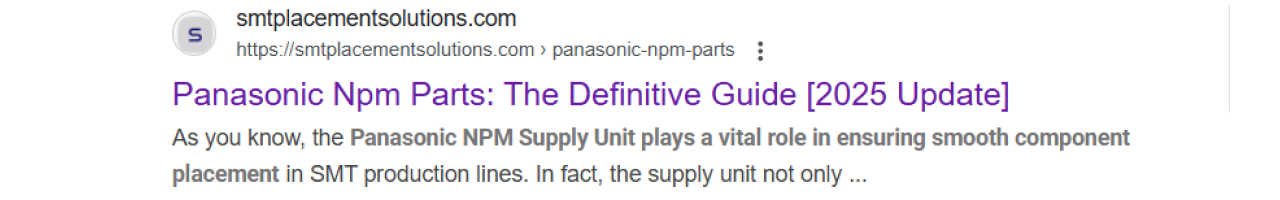 The importance of power supply and fan systems in panasonic pick and place machine