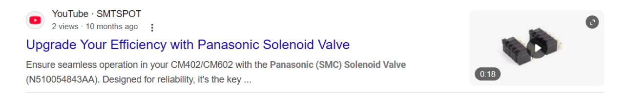 panasonic solenoid valve